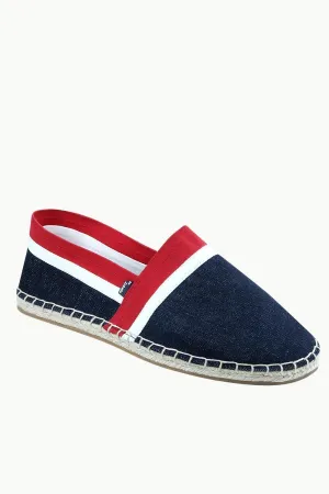Men's Navy Cut N' Sew Denim Espadrilles