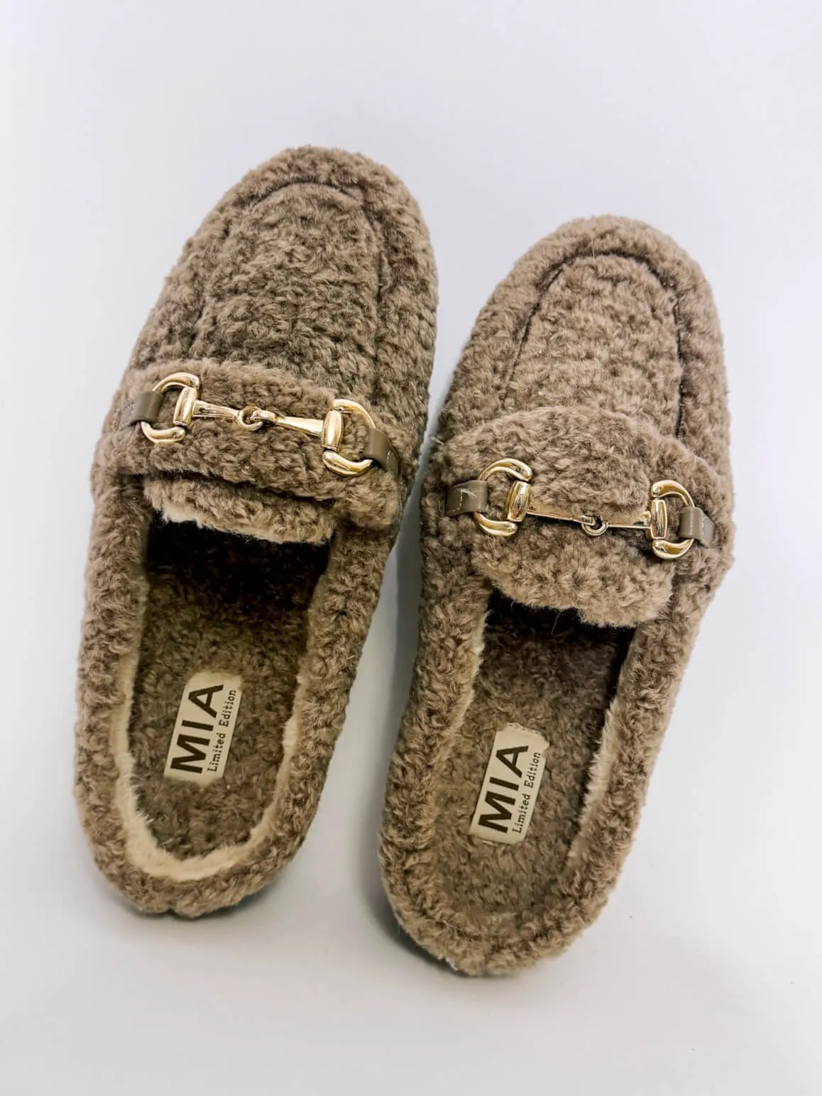 MIA Limited Edition Cocoa Faux Shearling Mule