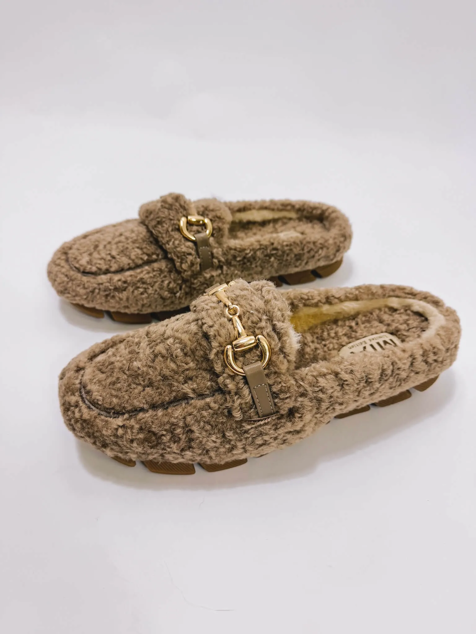MIA Limited Edition Cocoa Faux Shearling Mule