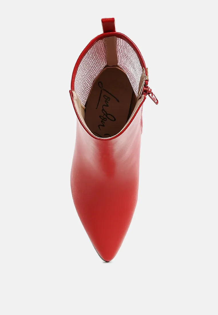 Mimosa Mesh Detail Pointy Ankle Boots