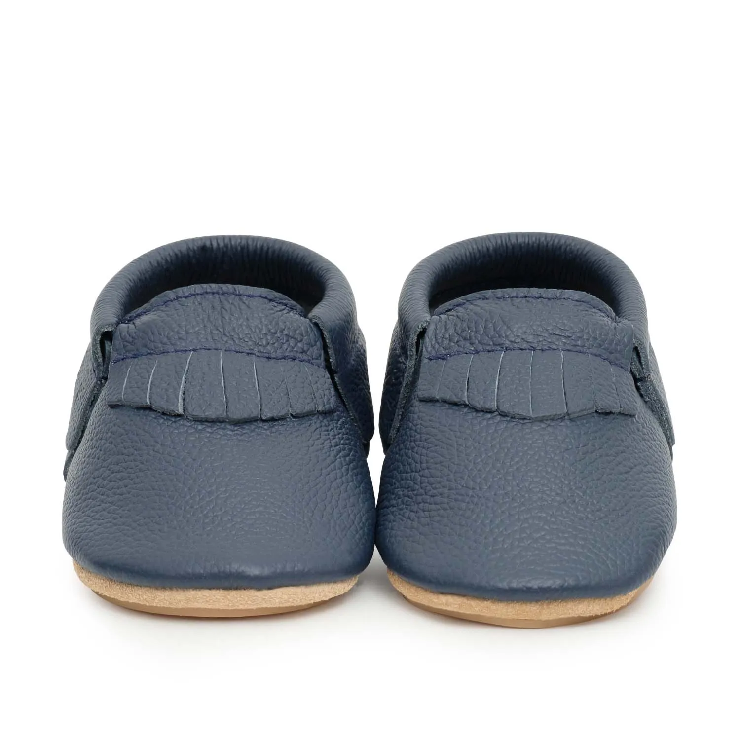 Navy Blue Hard Sole Moccasins
