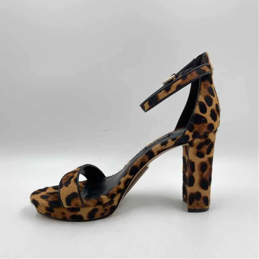 Nine West Women's Shoe Size 8 Tan Animal Print Heels