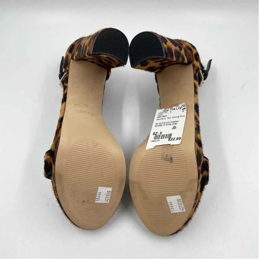 Nine West Women's Shoe Size 8 Tan Animal Print Heels