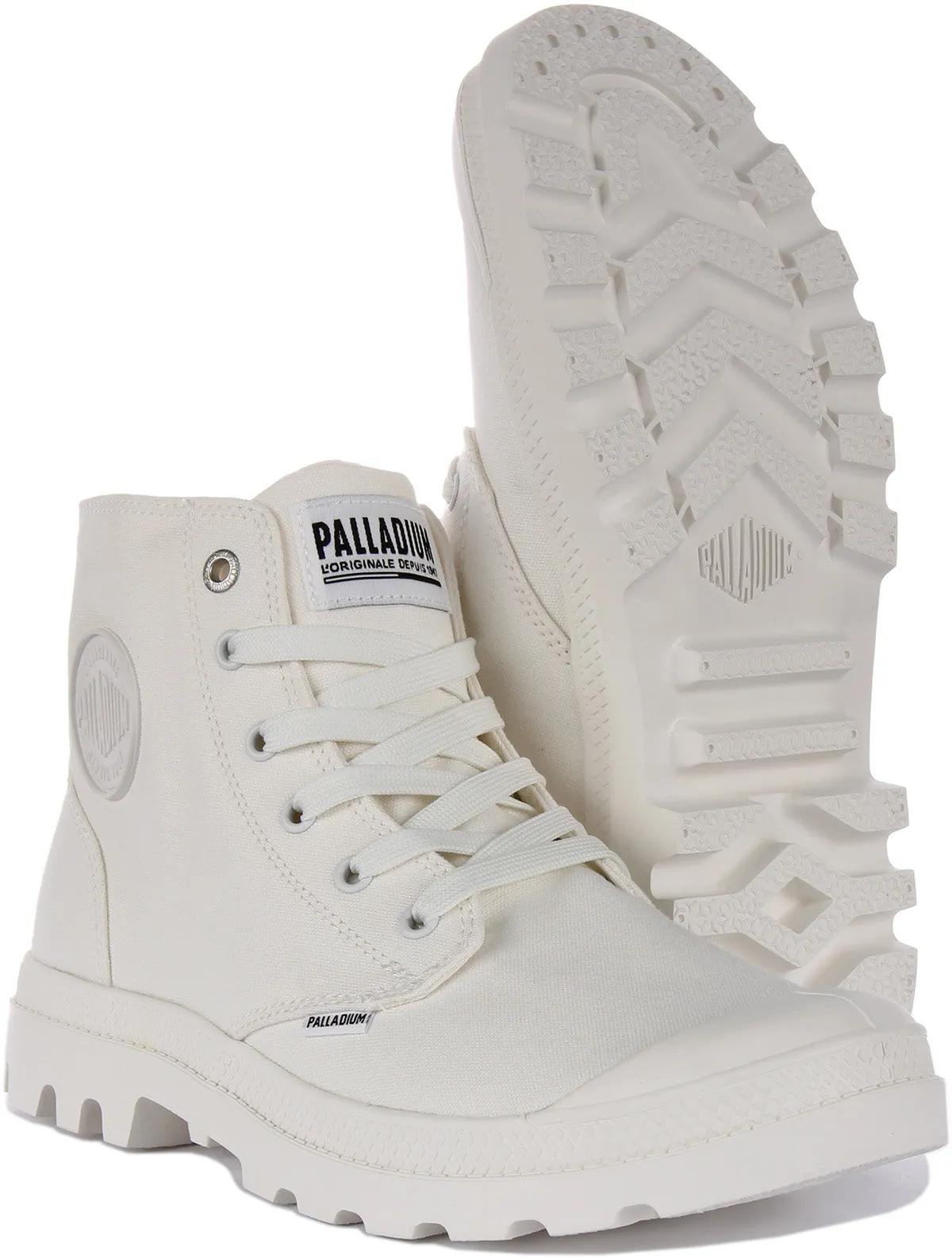 Palladium Mono Chrome In White Canvas
