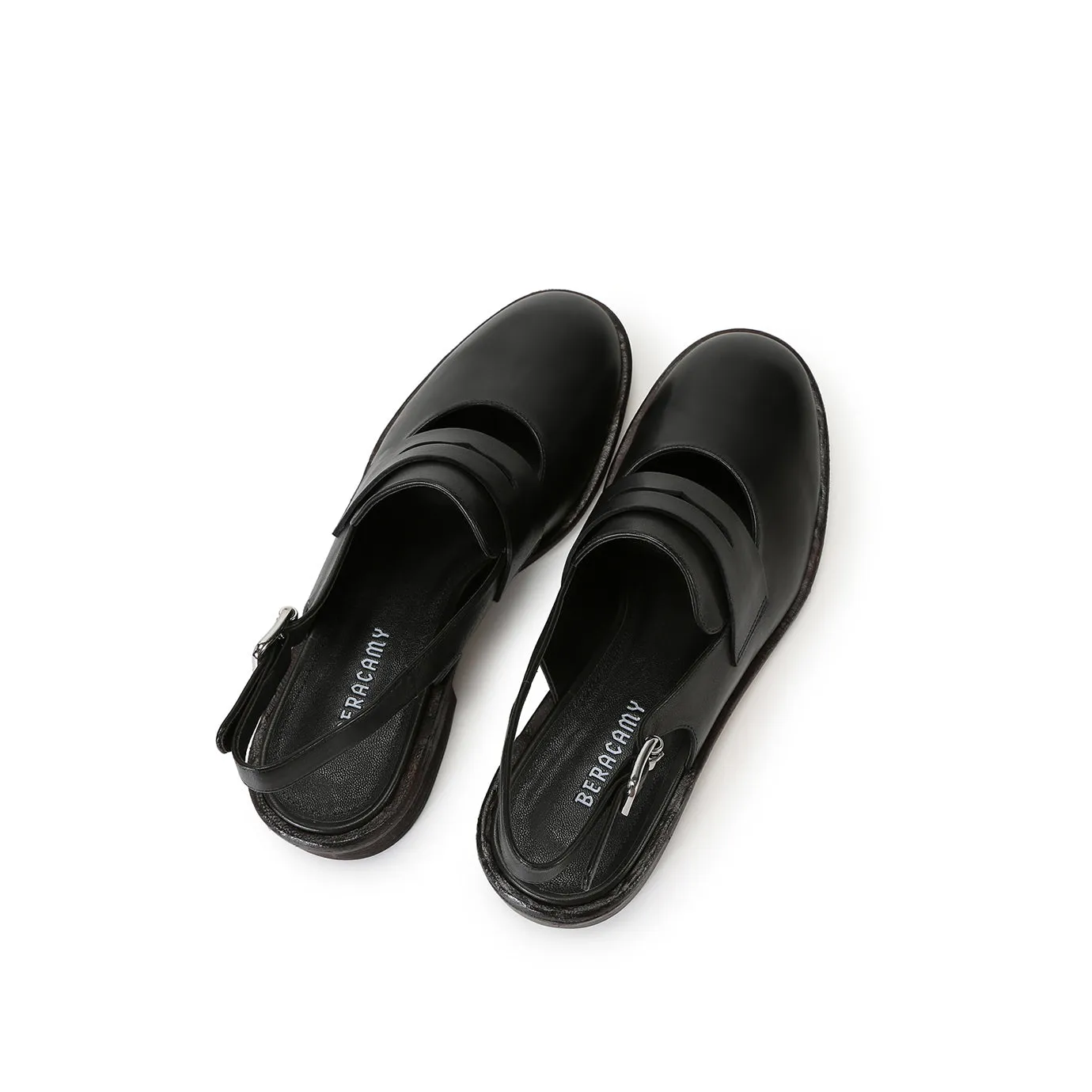 Penny Moccasins Sandales - Noir