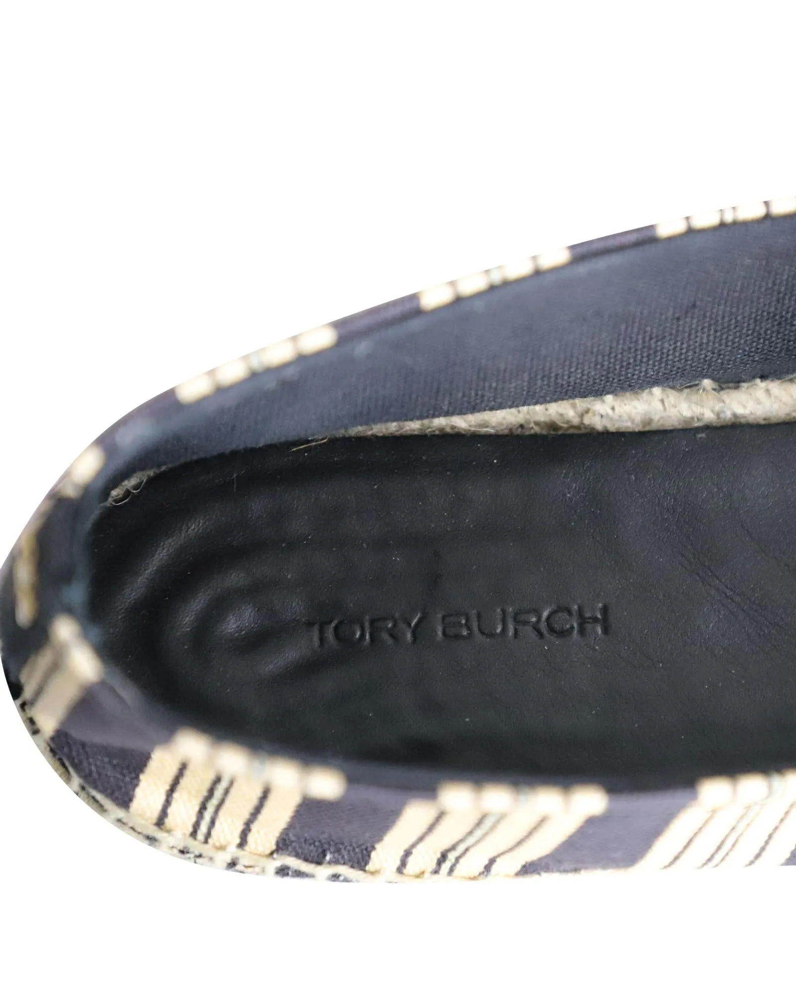 Playful Striped Canvas Bow Espadrille Flats