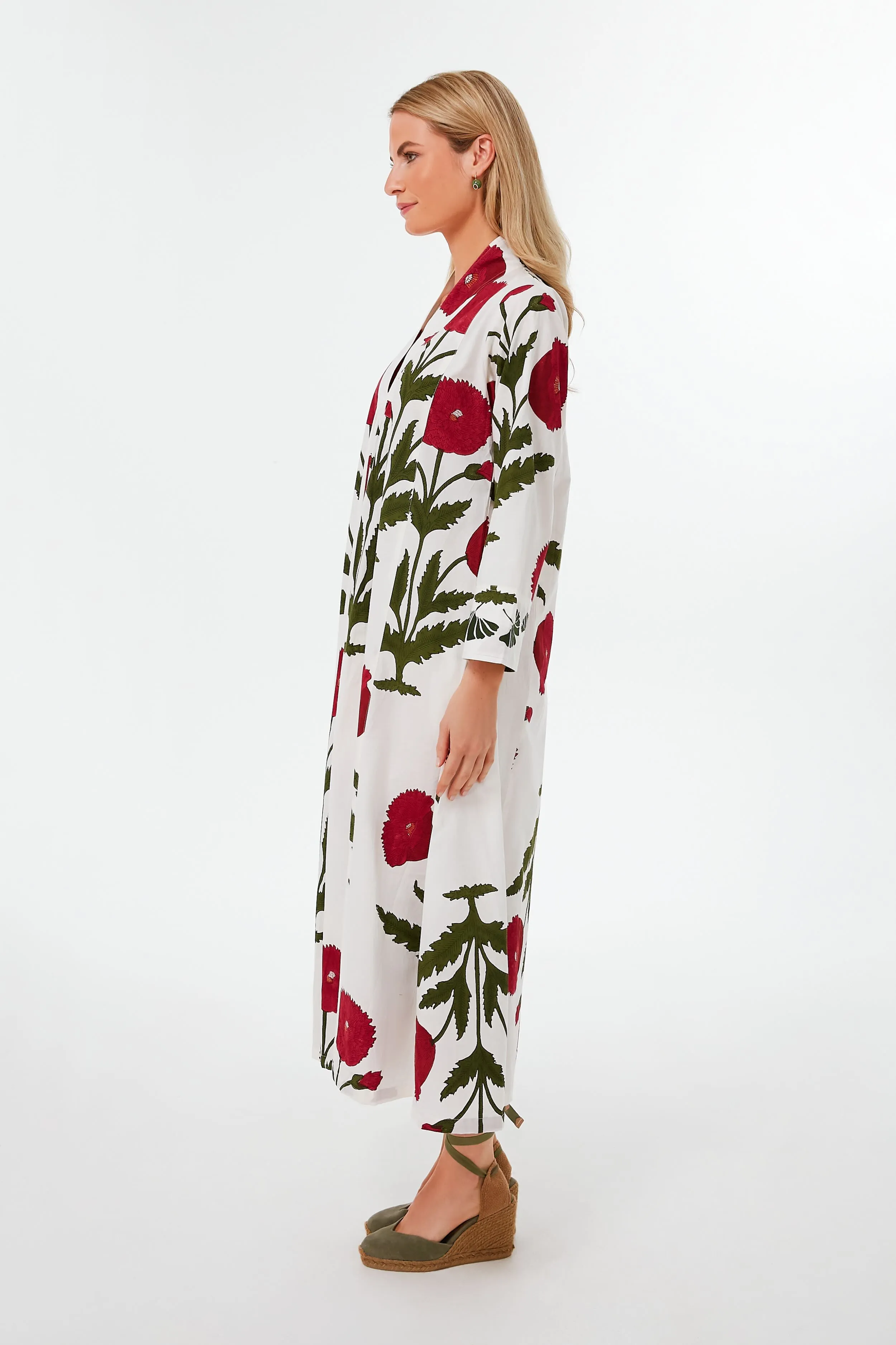 Red Poppy Krait Kaftan