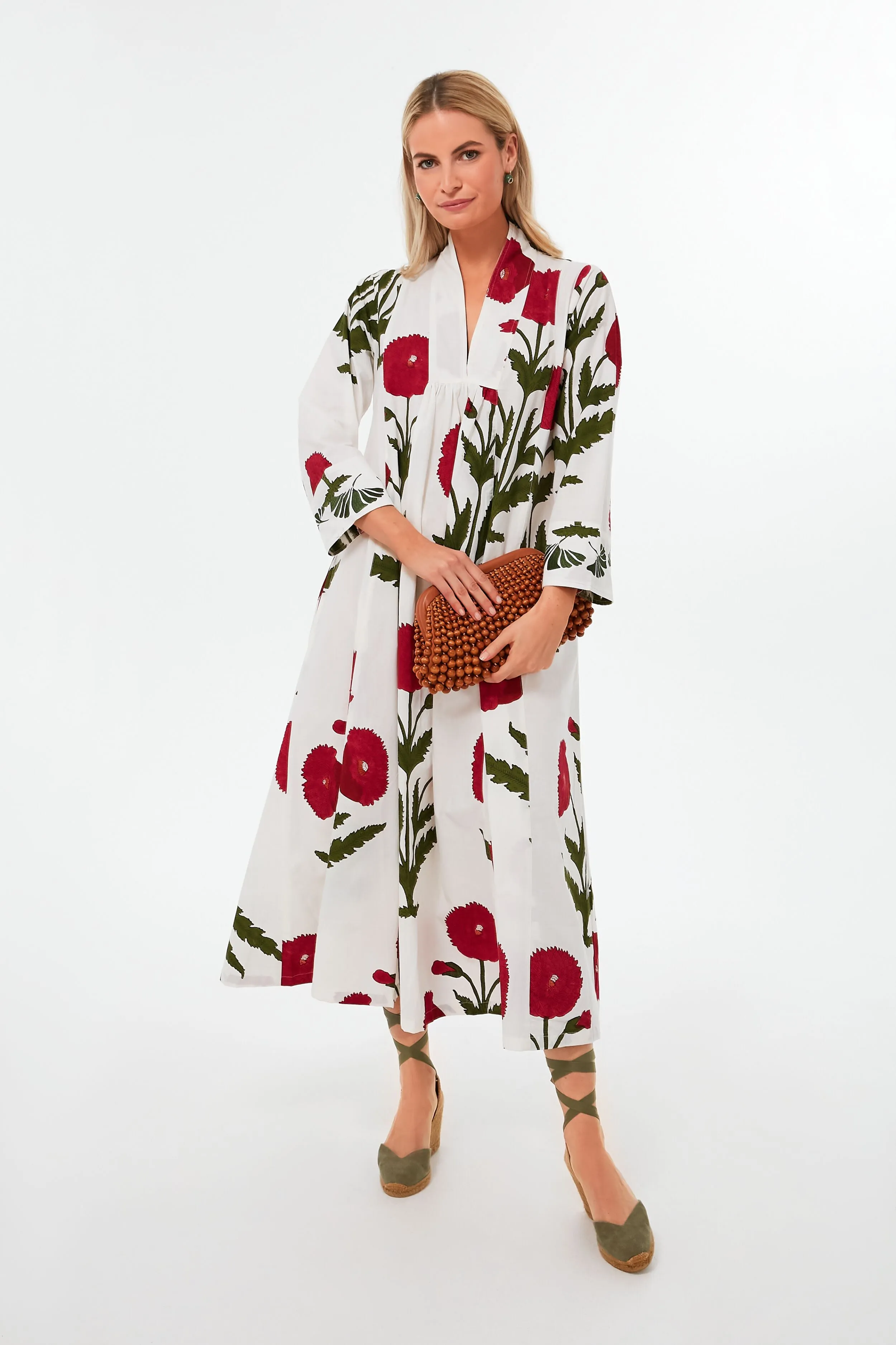 Red Poppy Krait Kaftan