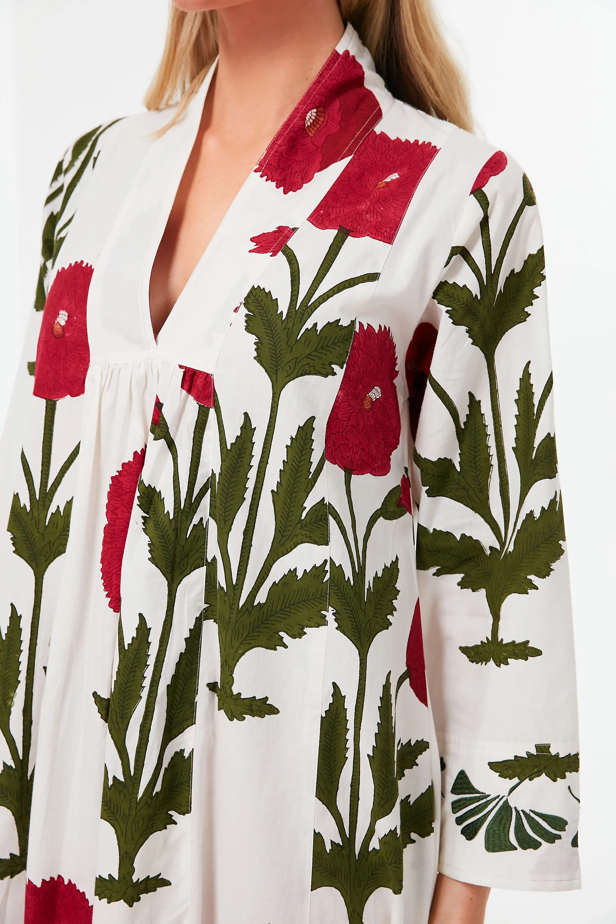 Red Poppy Krait Kaftan
