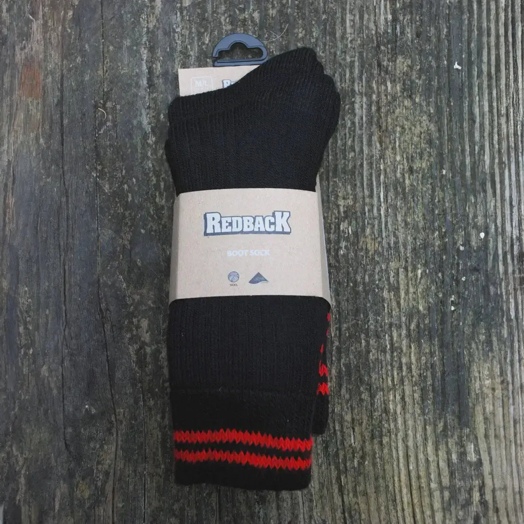 Redback Boot Socks - Twin Pack