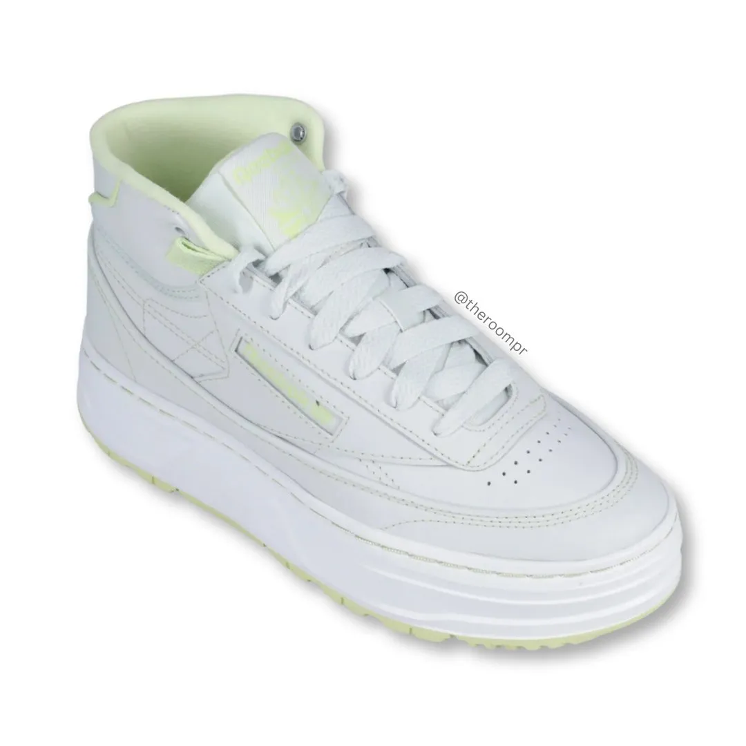 Reebok "Club C Geo Mid" Women's Shoes - Grey / Citrus