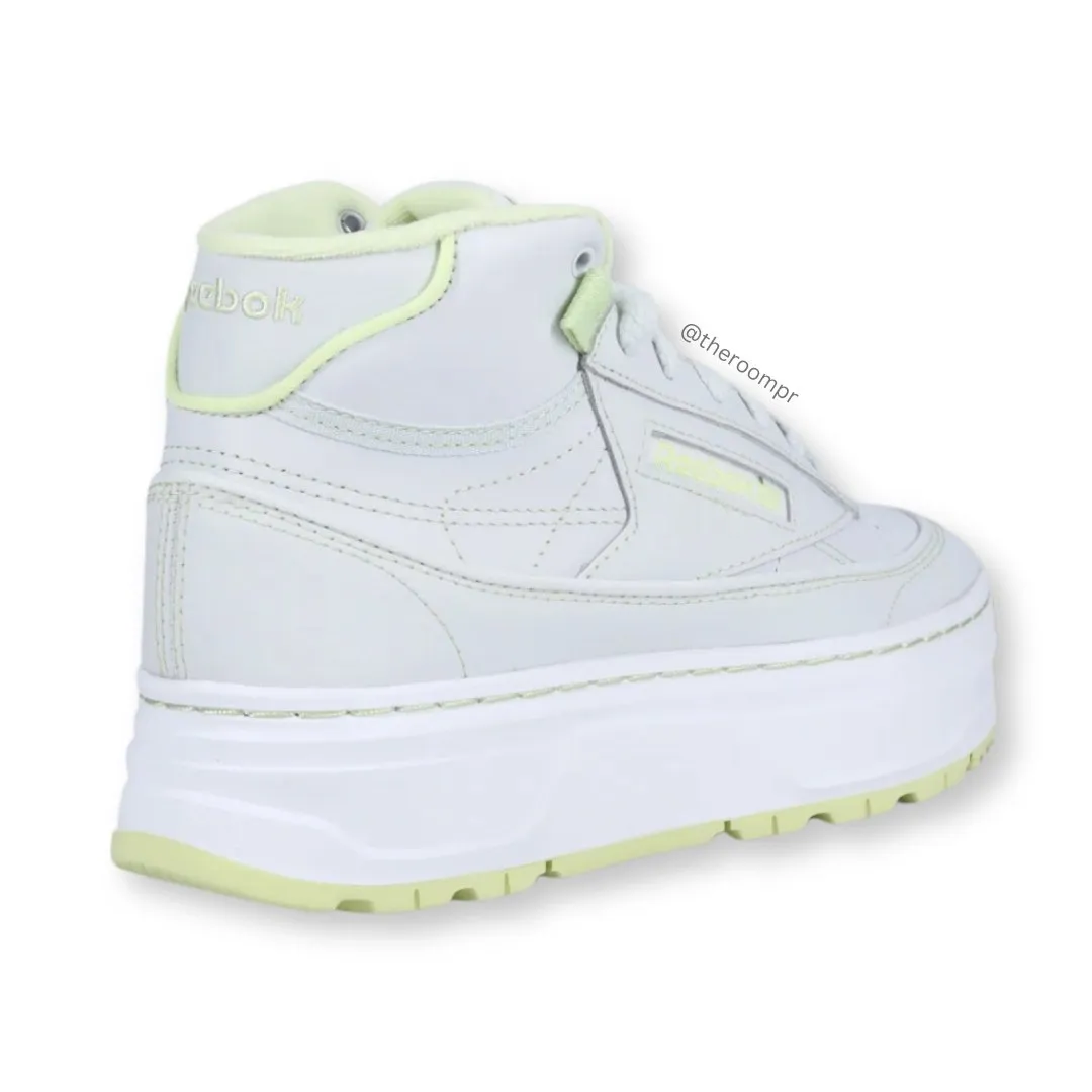 Reebok "Club C Geo Mid" Women's Shoes - Grey / Citrus