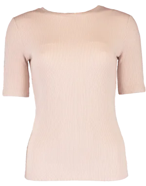 Rib Jersey Fitted T-Shirt