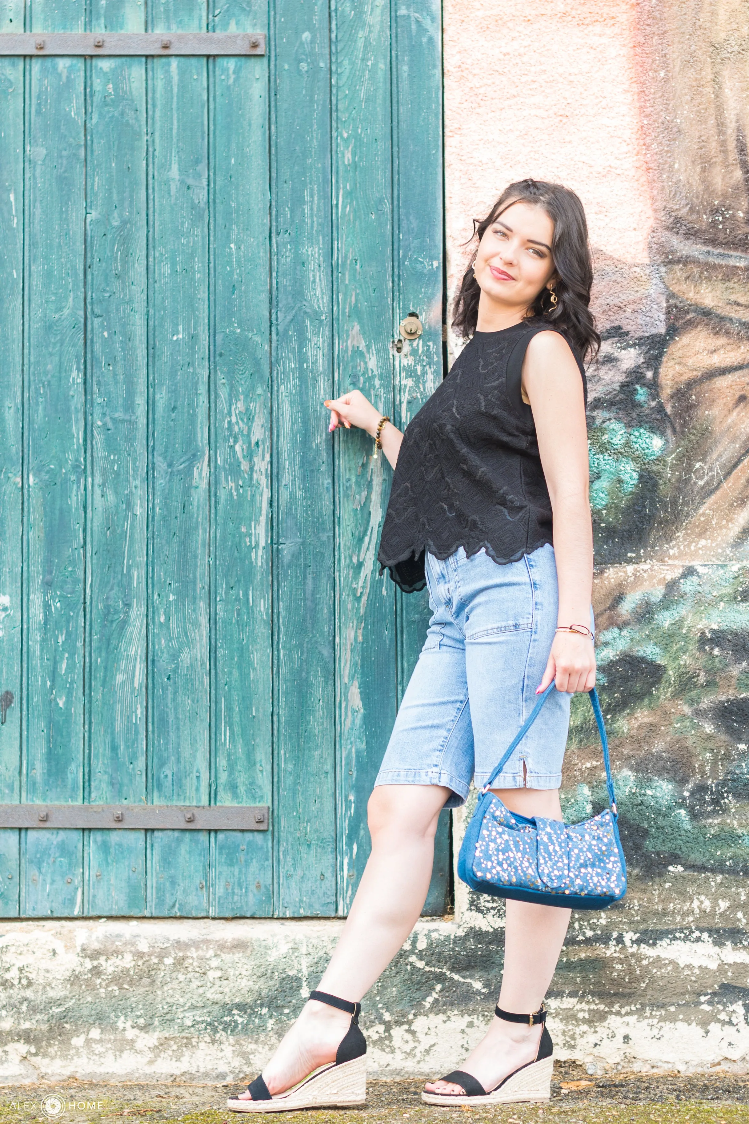 Sac en jean avec sequin