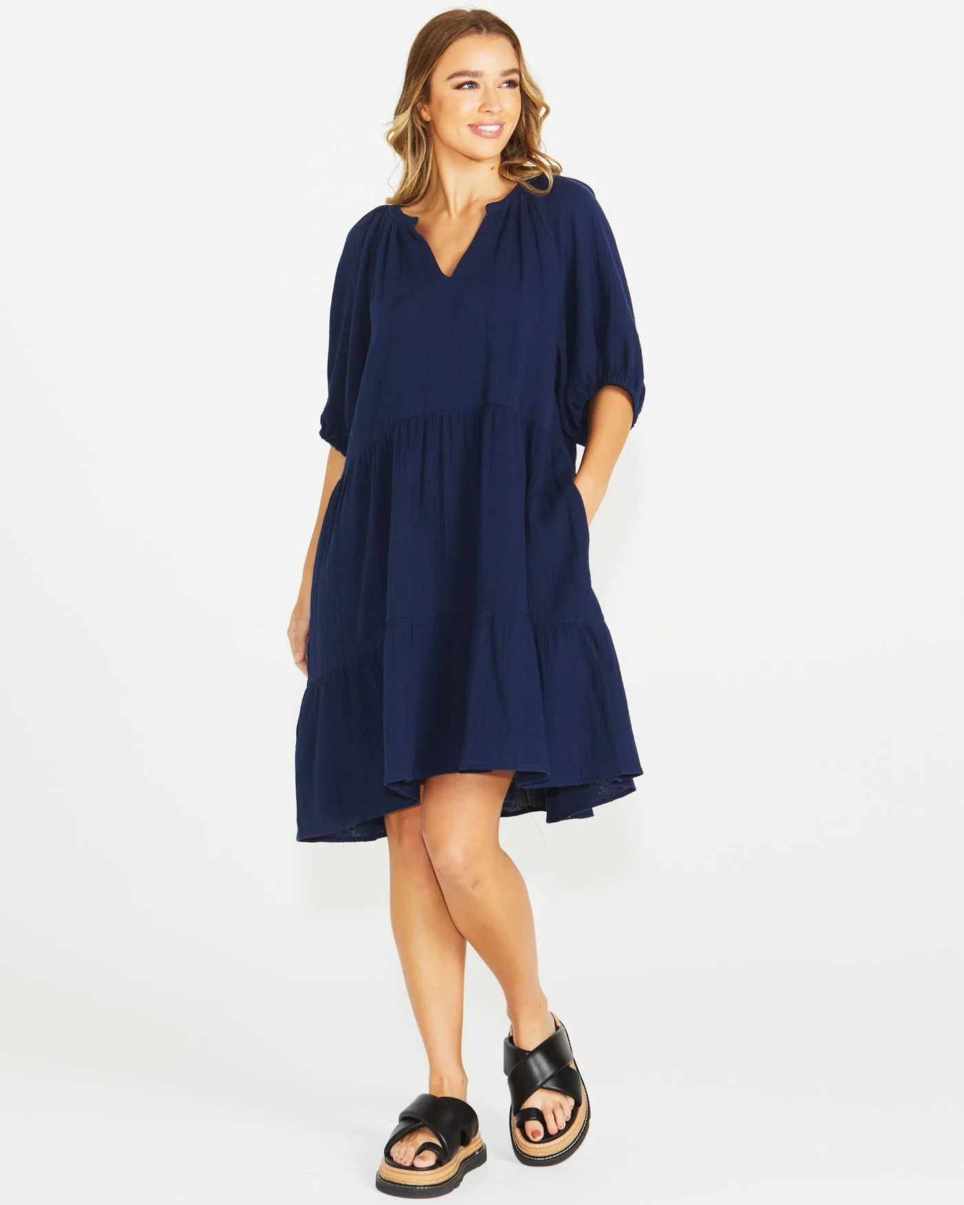 Sass Henny Dress Navy