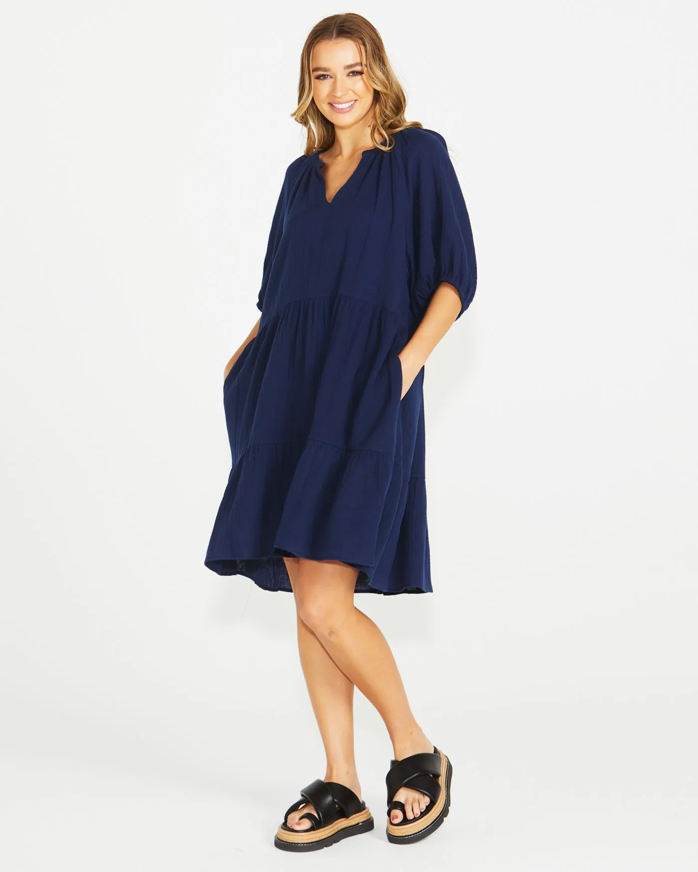 Sass Henny Dress Navy