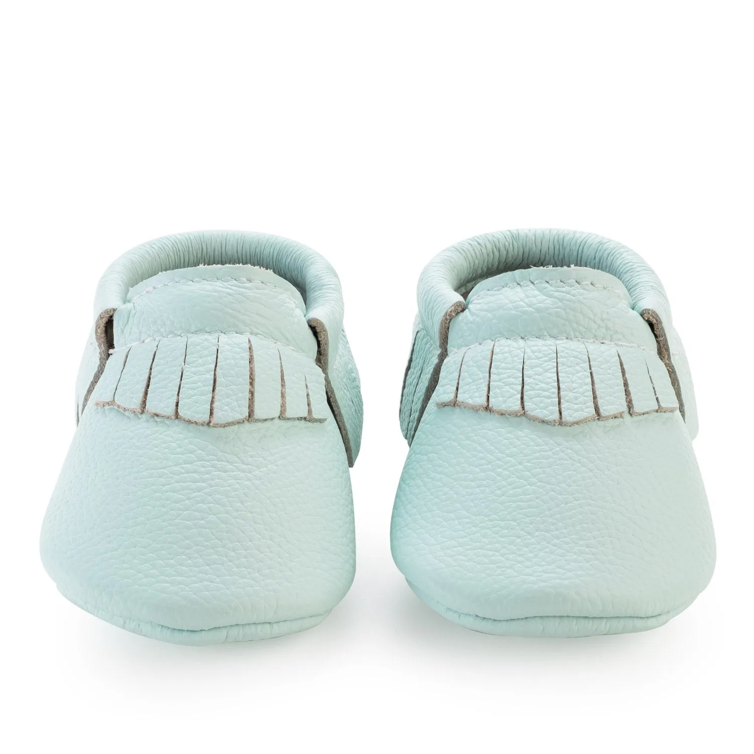 Seafoam Green Baby Moccasins