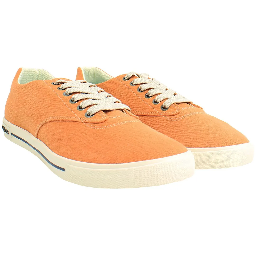Seavees Hermosa Surfwash Mens Orange Plimsolls