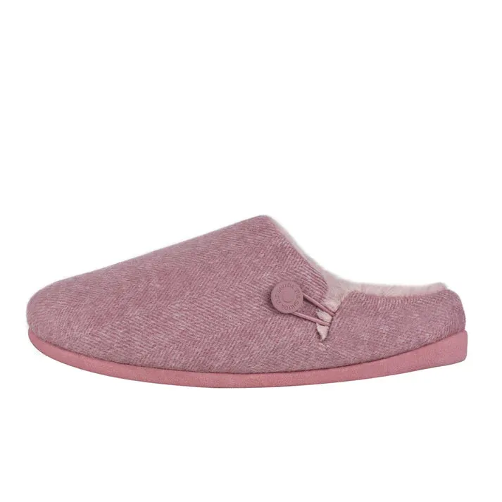 Shu Da Helena mule slippers in Powder Pink