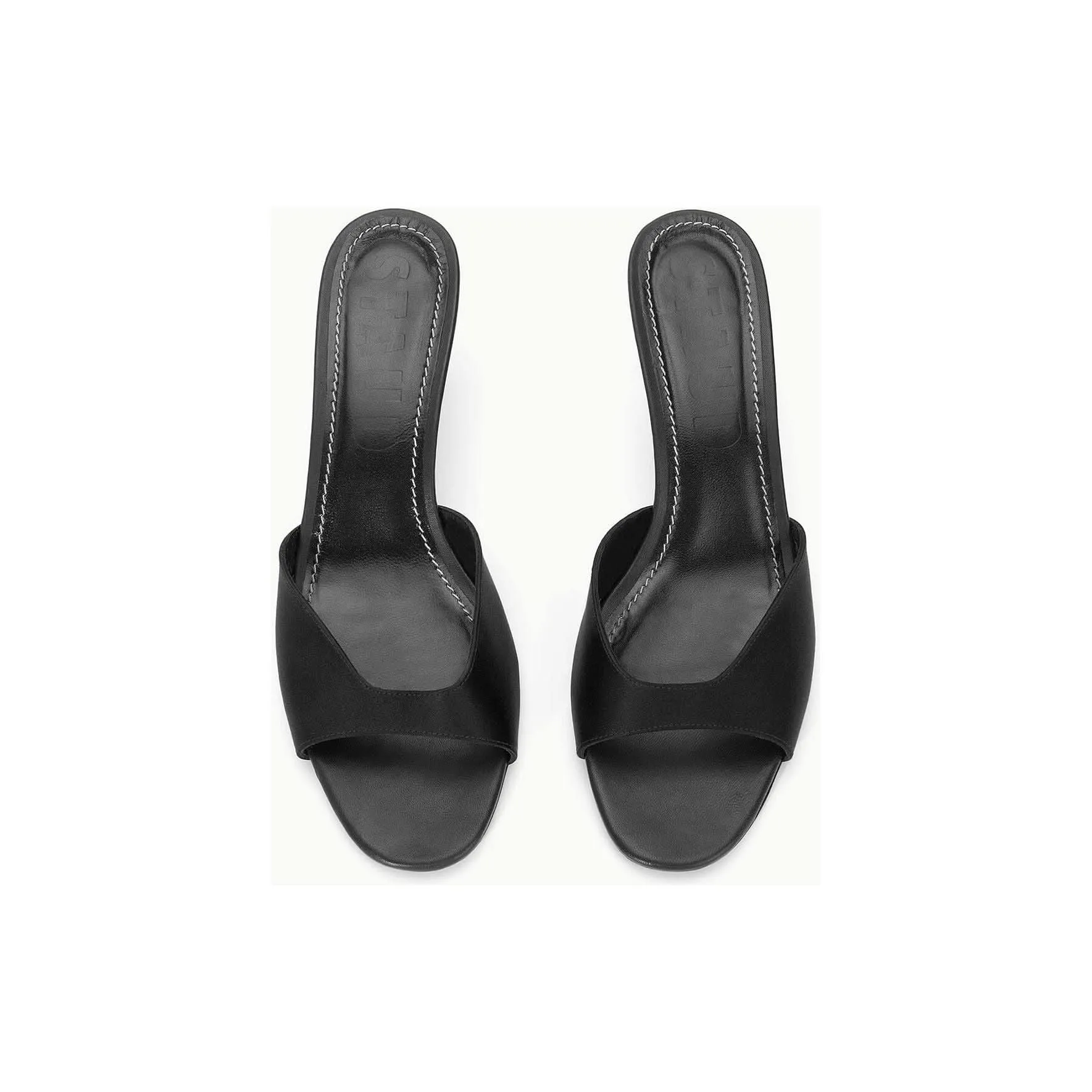 Staud Brigitte Mule Black Satin