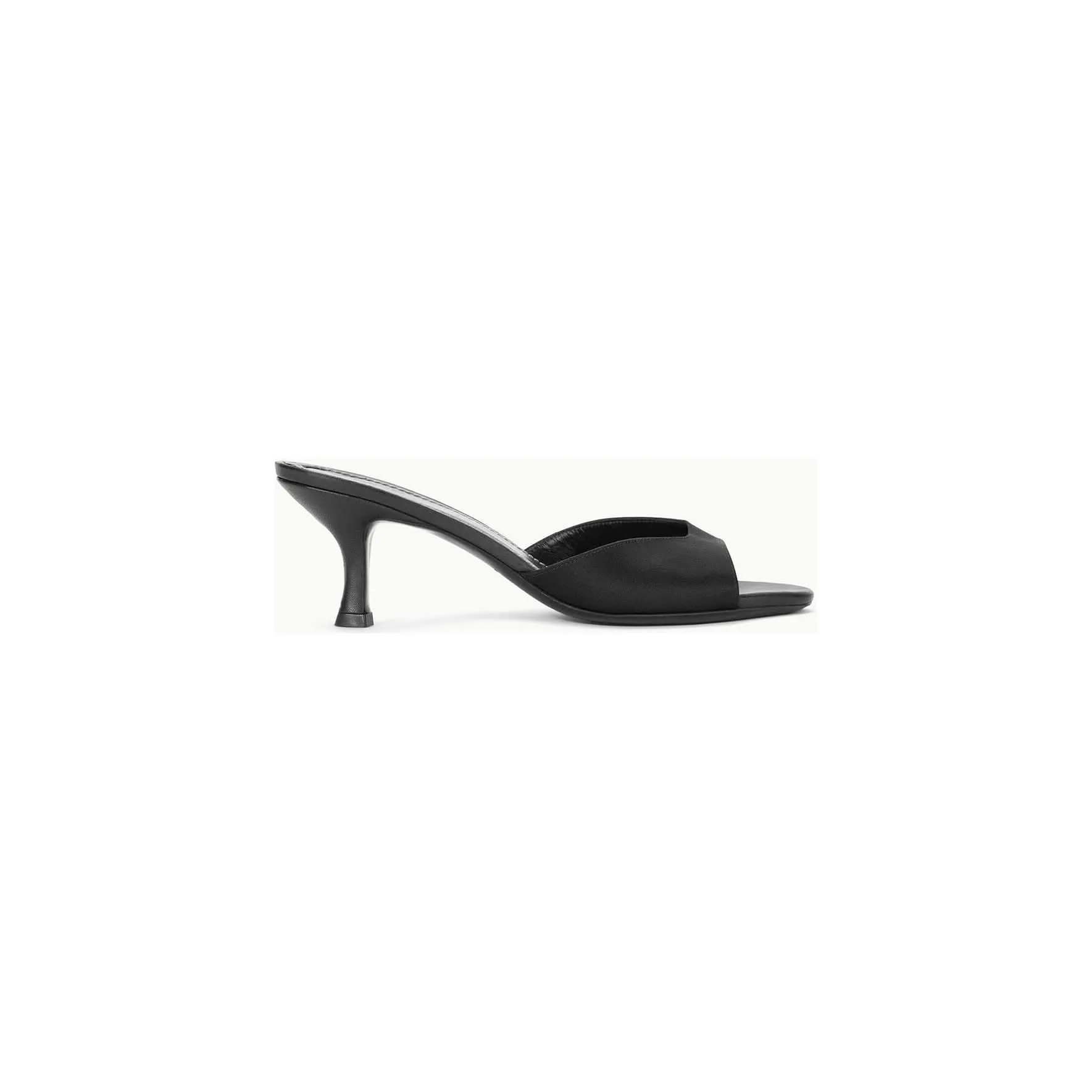 Staud Brigitte Mule Black Satin