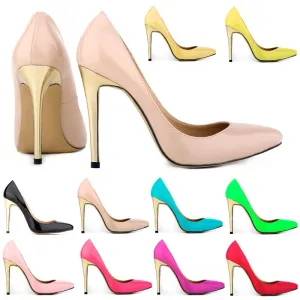 Summer Trendy Thin Gold High Heel Pointed Wedding Shoes