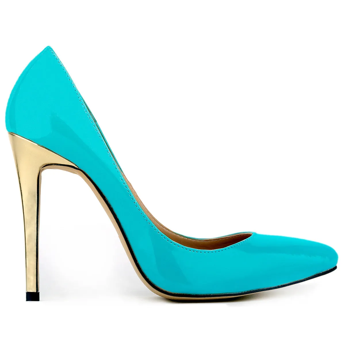 Summer Trendy Thin Gold High Heel Pointed Wedding Shoes