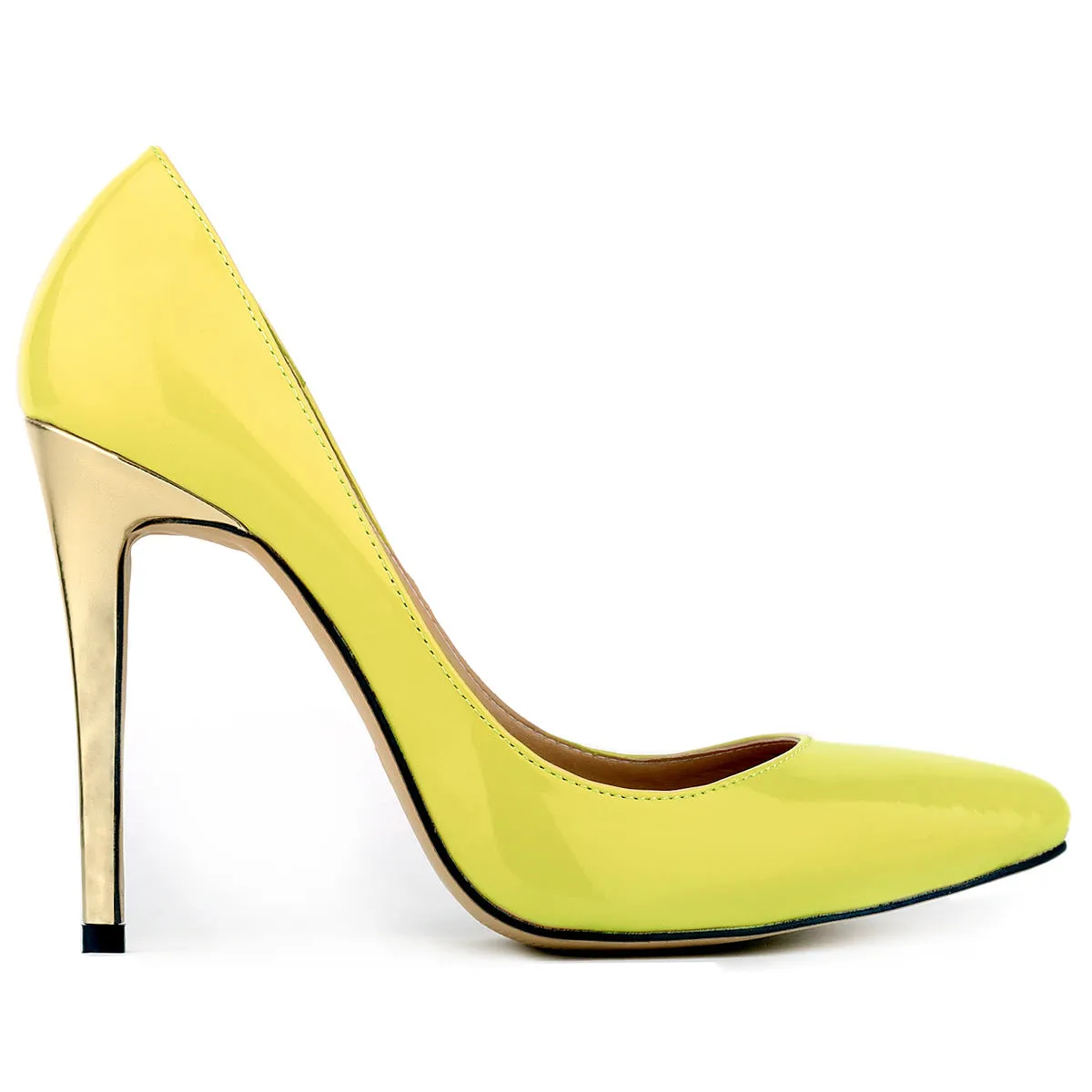 Summer Trendy Thin Gold High Heel Pointed Wedding Shoes