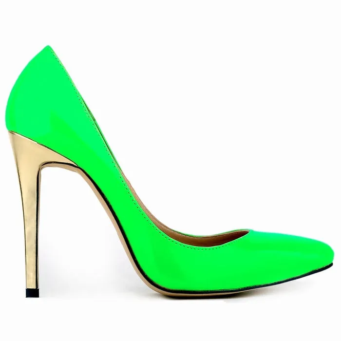 Summer Trendy Thin Gold High Heel Pointed Wedding Shoes