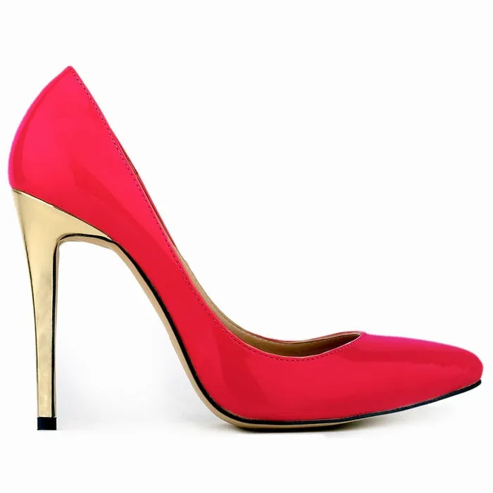 Summer Trendy Thin Gold High Heel Pointed Wedding Shoes