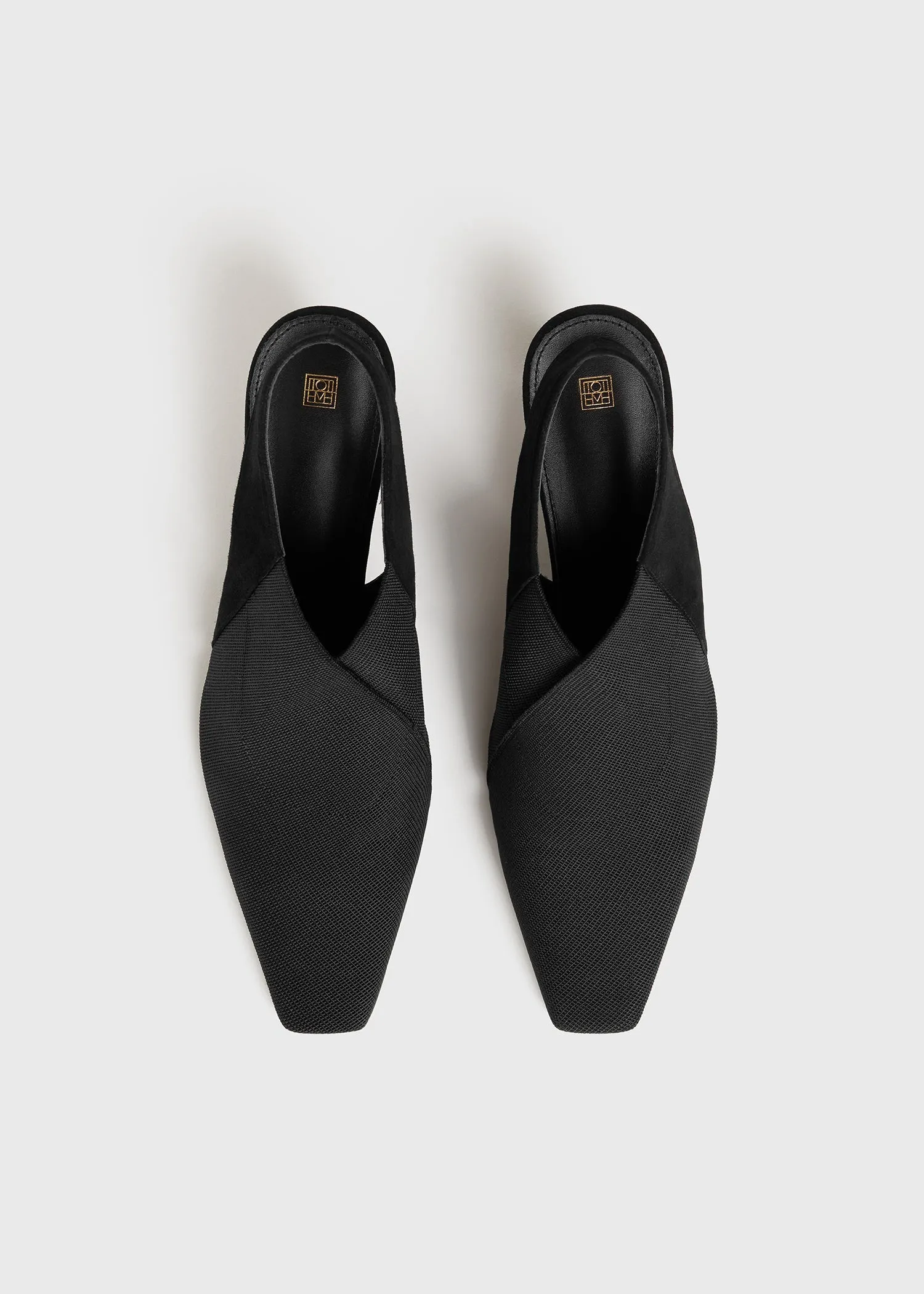 The Mid Heel Elastic Slingback black
