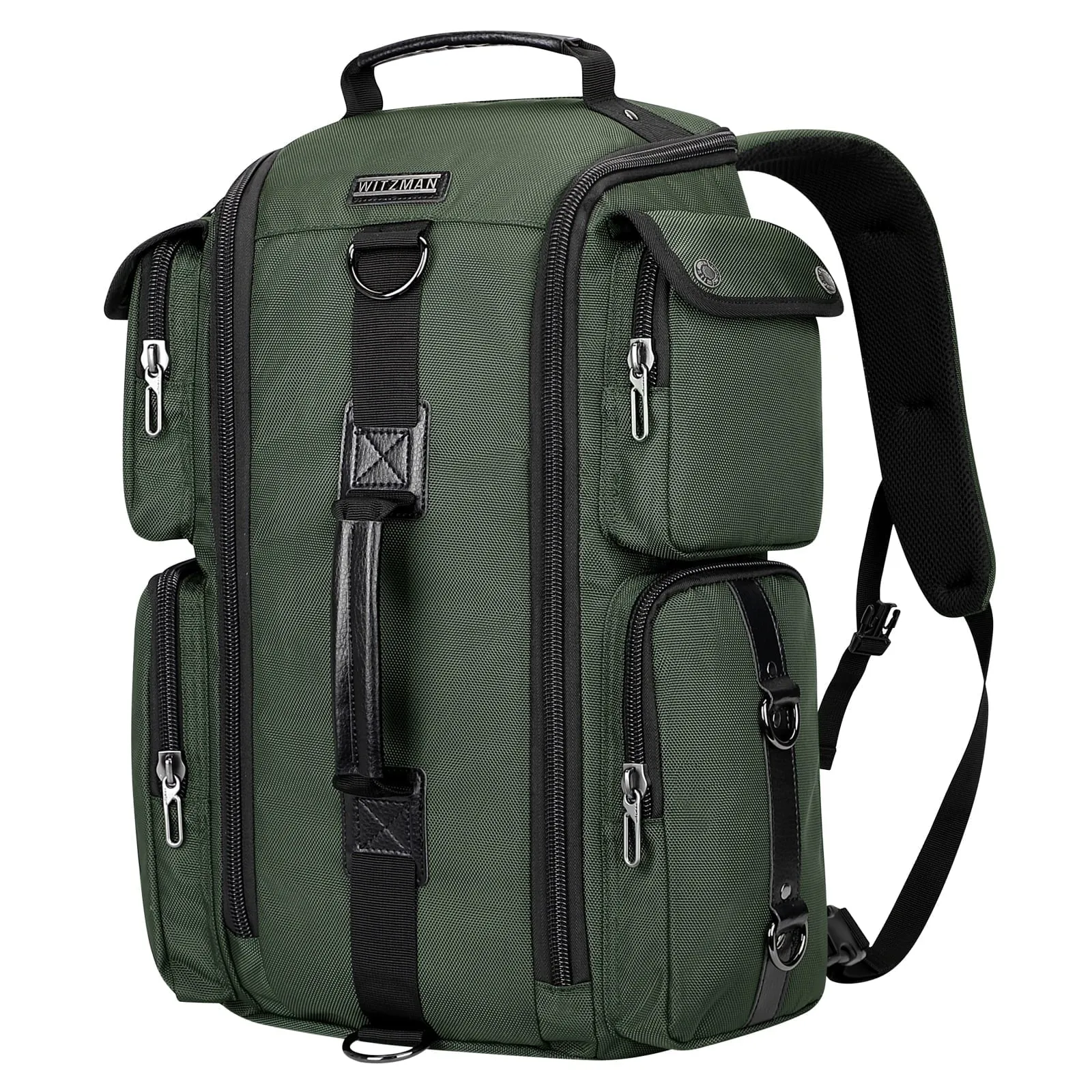 Travel Backpack for Men Carry on Nylon Duffel Bags Large Capacity Laptop Backpack for 17 Inch(6695 Army Green)