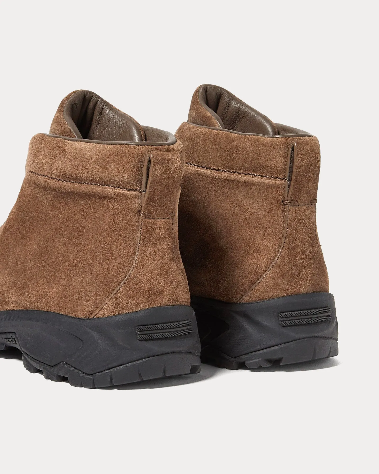 Triple Stitch Vetta Suede Brown High Top Sneakers