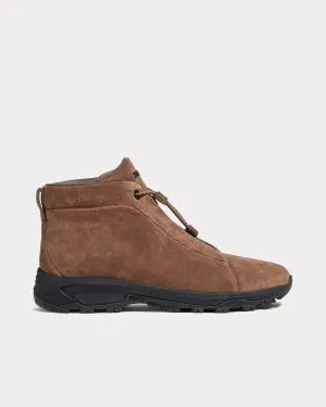 Triple Stitch Vetta Suede Brown High Top Sneakers