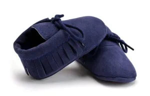 Unisex fringe moccasins - Navy
