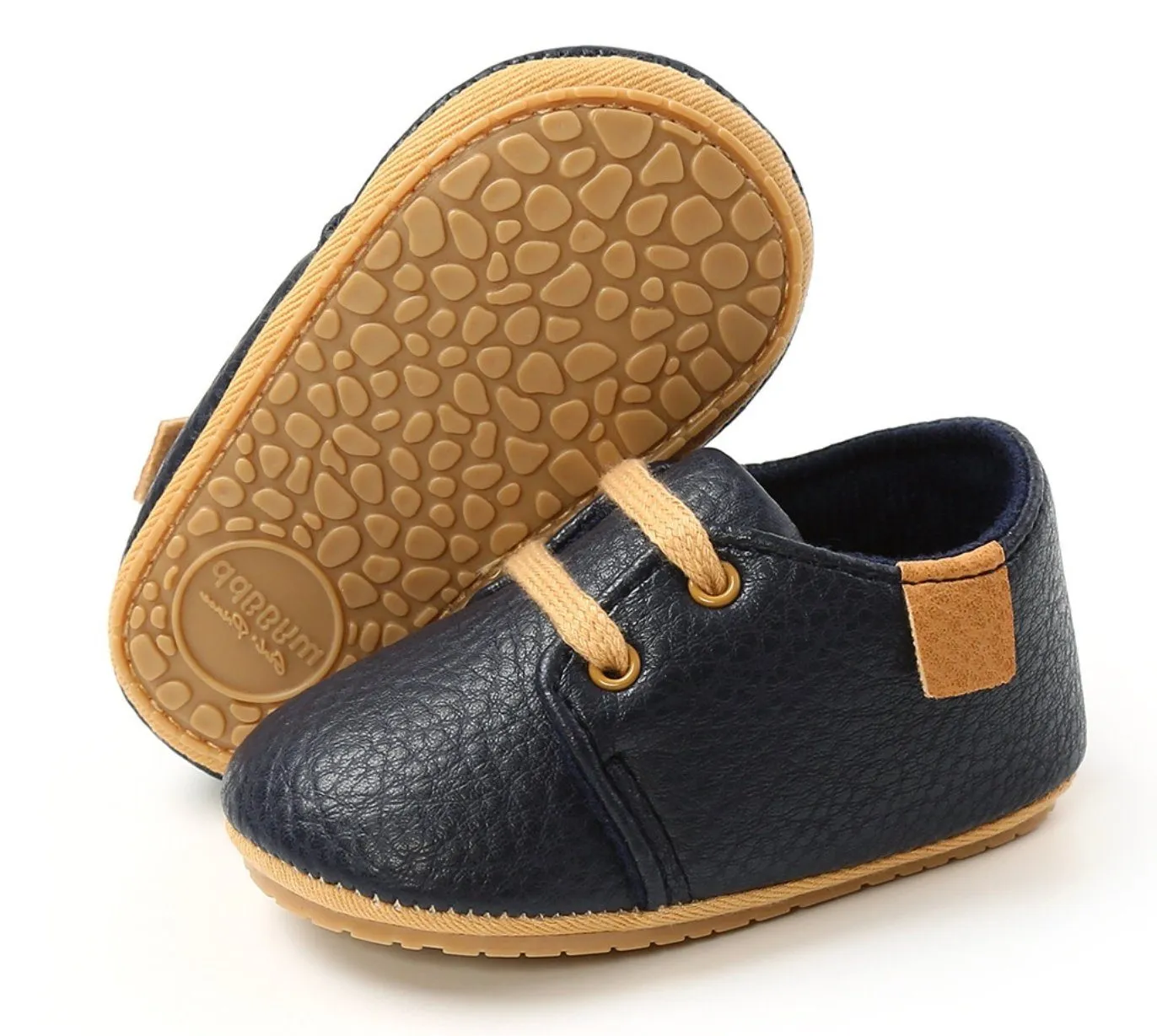Unisex mock Leather moccasins - midnight blue