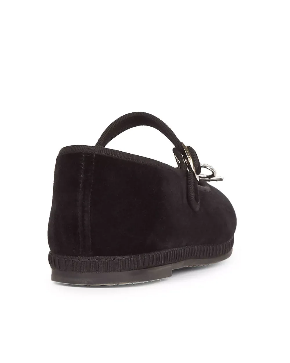 Velvet Ballet Flat in Black