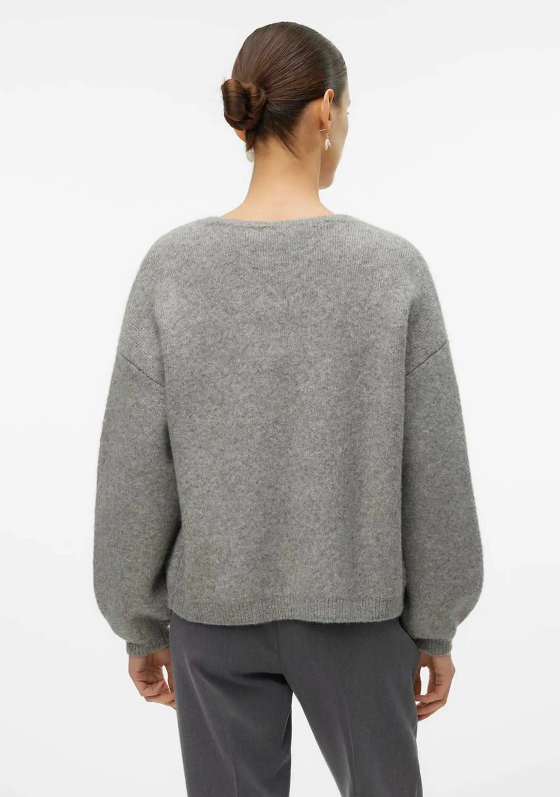 VM Bow LS O-Neck Tie Cardigan