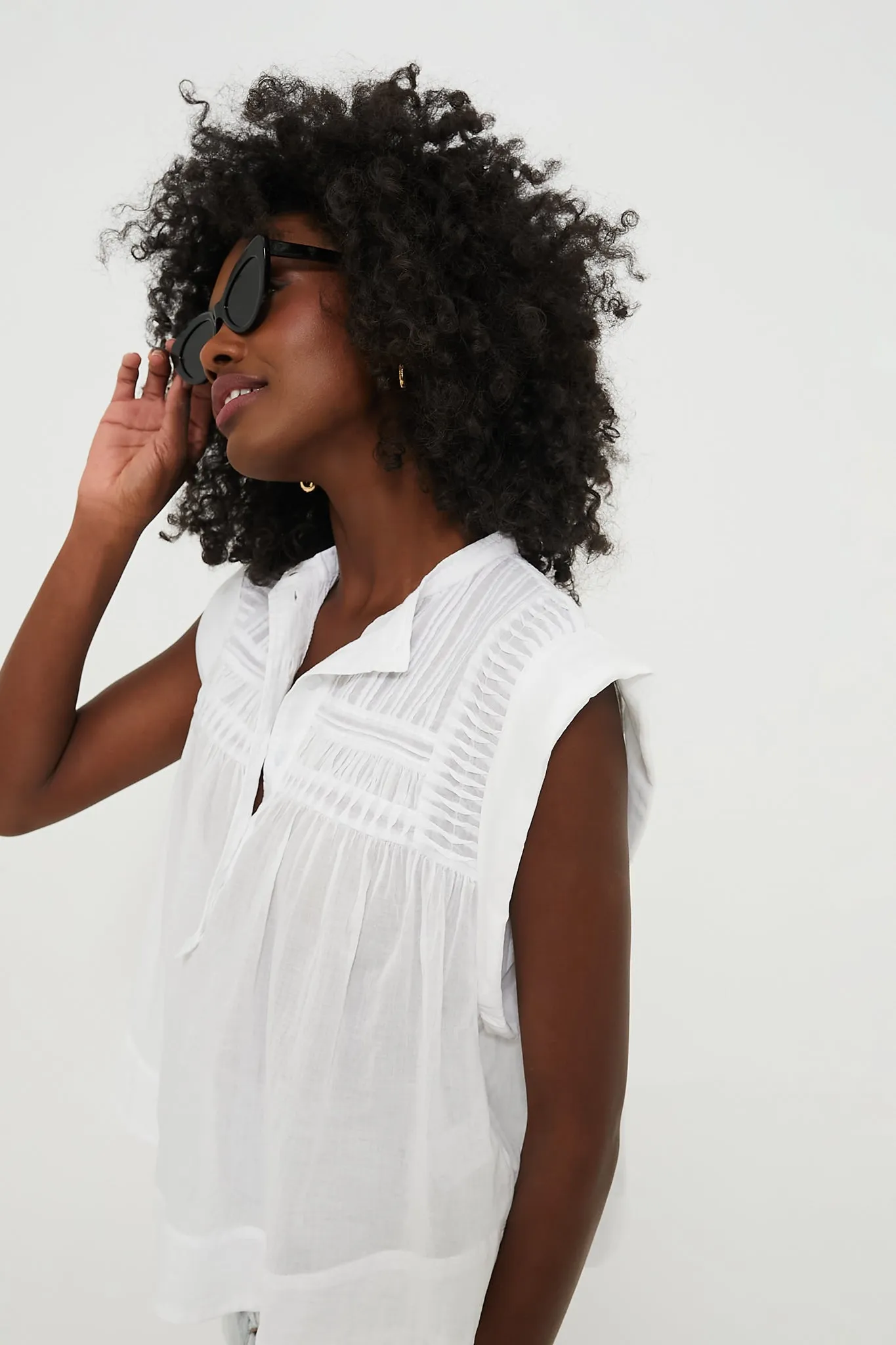 White Laeza Blouse