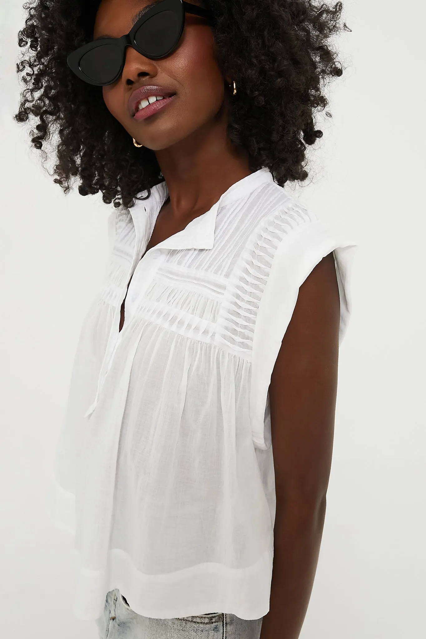 White Laeza Blouse