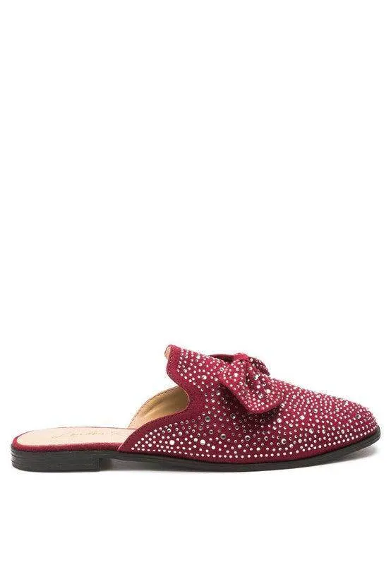 Whoopie Embellished Casual Bow Mules
