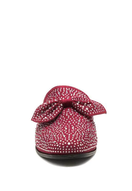 Whoopie Embellished Casual Bow Mules