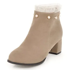 Winter Boots Woman Zip Up High Heels