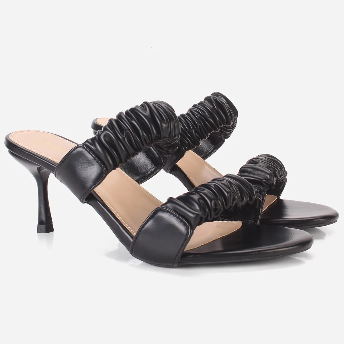 Womens "CLAUDIA" Stiletto Heeled Slip on Sandals