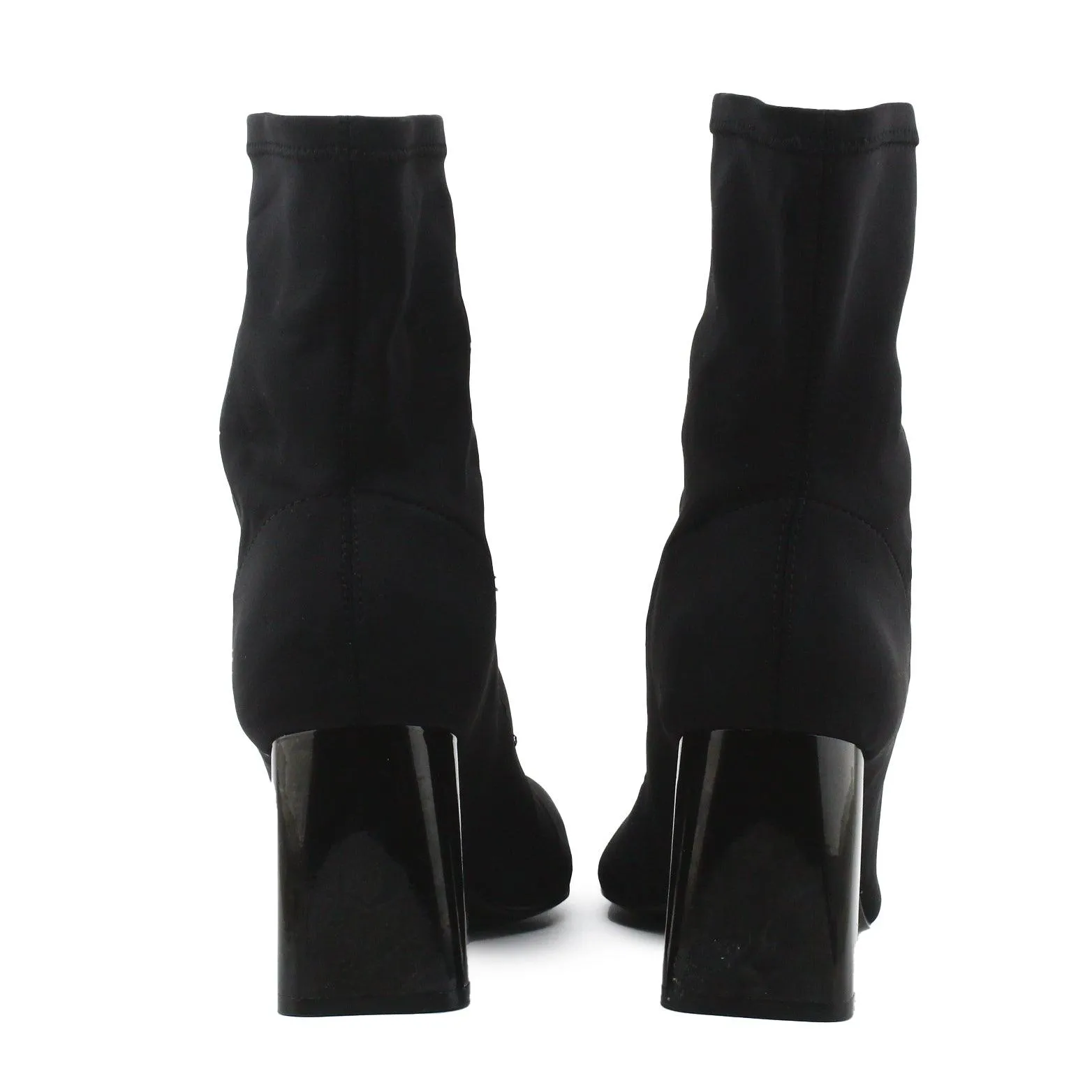 Zara Block Heels Sock Boots | Textile